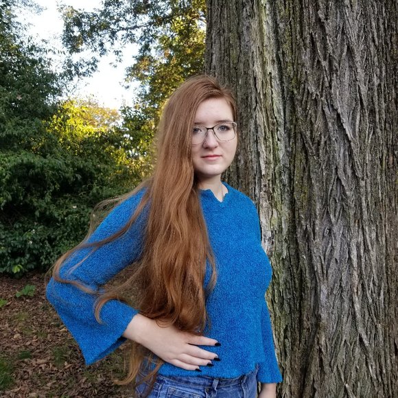 Limited Too Royal Blue Flare Sweater Top - Picture 1 of 4